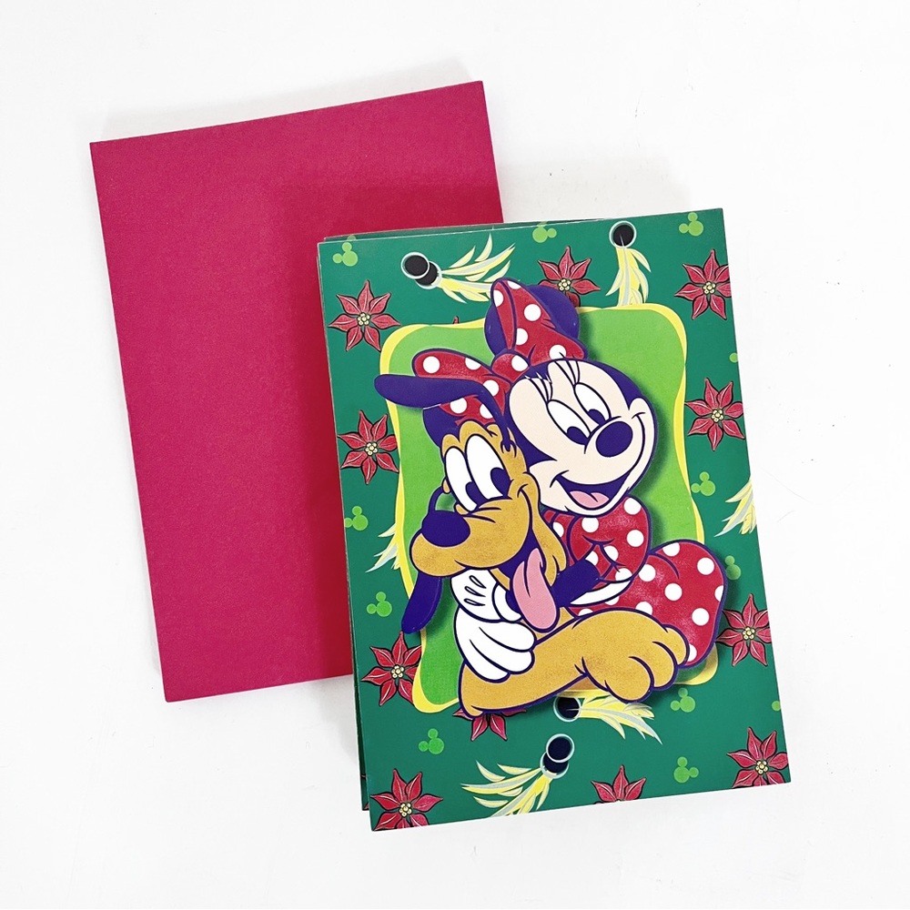 Disney Minnie Mouse & Pluto Christmas Cards 12 Cards 13 Envelopes VTG